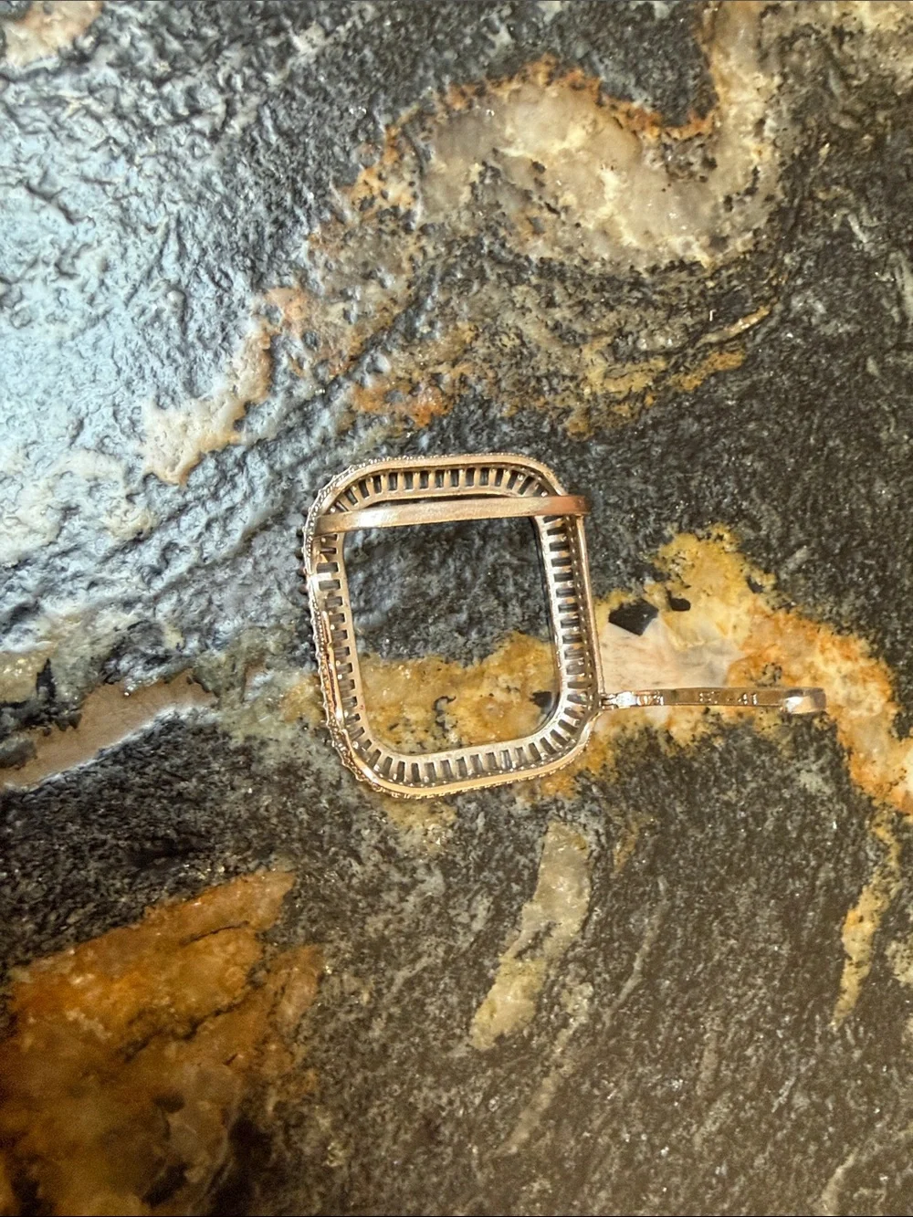 Crystal Baguette Bezel Case - Silver